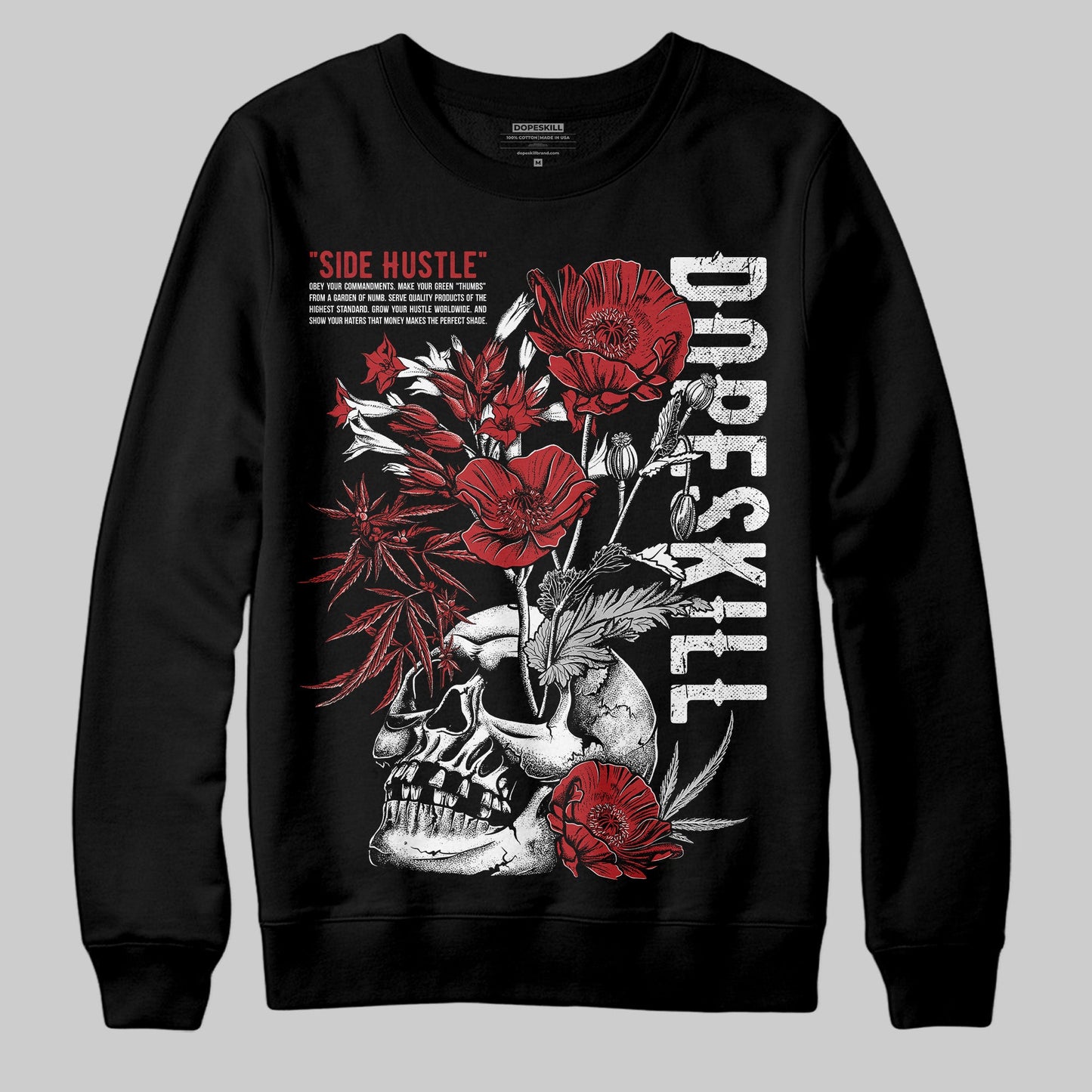 Flu Game 12s DopeSkill Sweatshirt Side Hustle Graphic