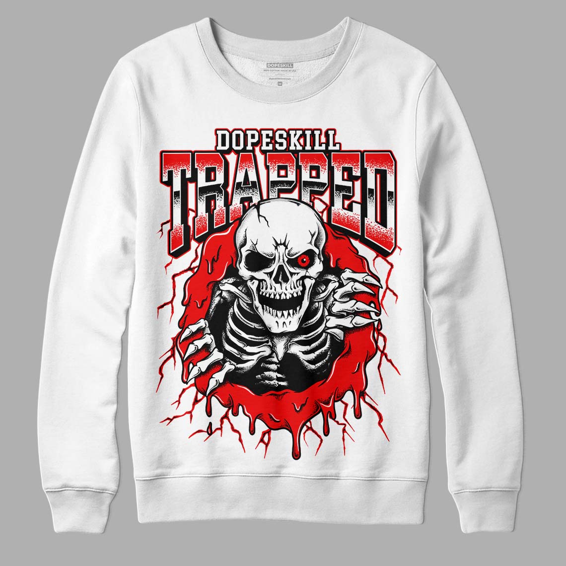 Cherry 12s DopeSkill Sweatshirt Trapped Halloween Graphic