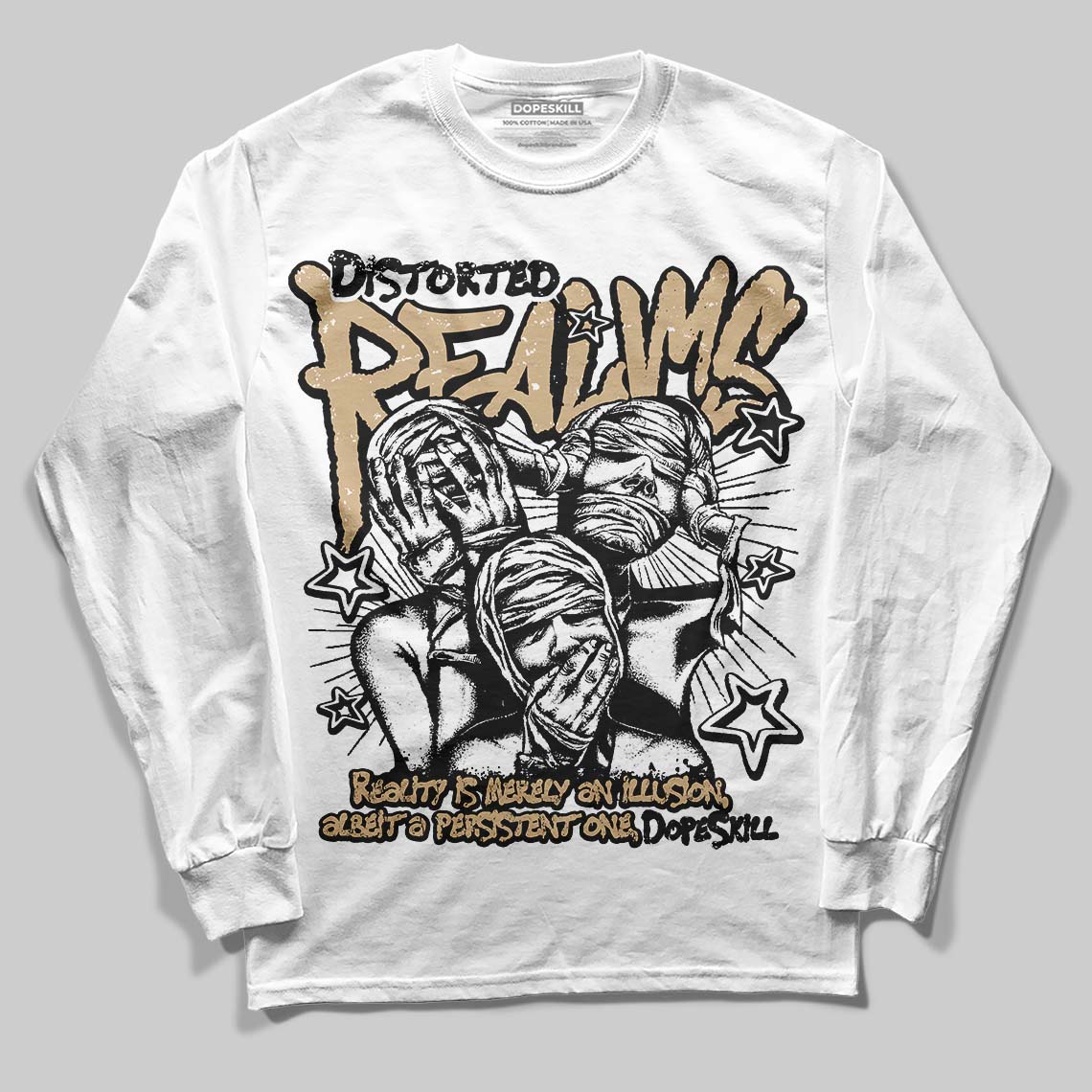 TAN Collection DopeSkill Long Sleeve T-Shirt Distorted Realms Graphic