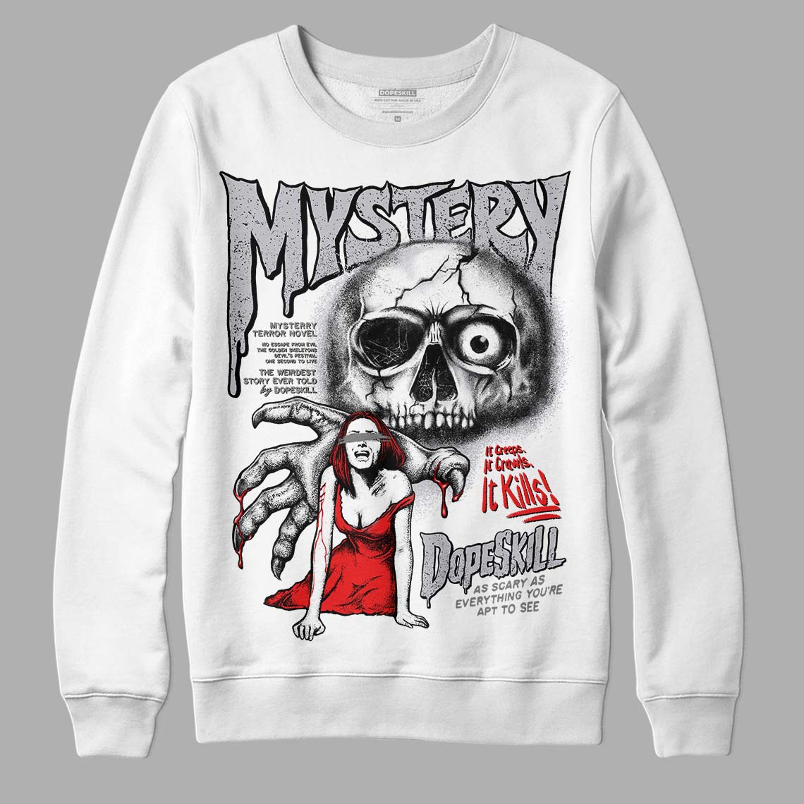 Grey Collection DopeSkill Sweatshirt Mystery Ghostly Grasp Graphic