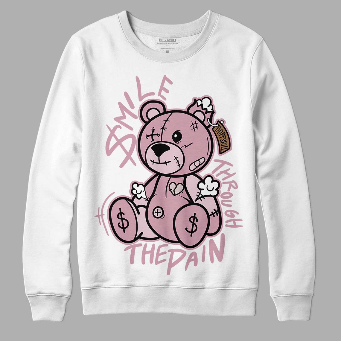 Dunk Low Teddy Bear Pink DopeSkill Sweatshirt BEAN Graphic