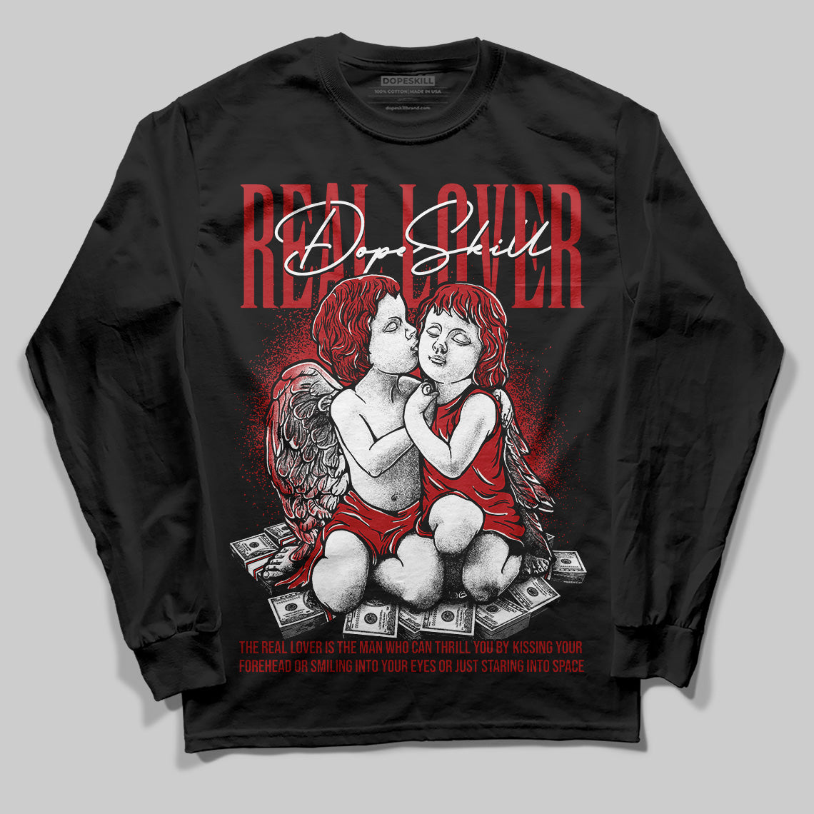Flu Game 12s DopeSkill Long Sleeve T-Shirt Real Lover Graphic