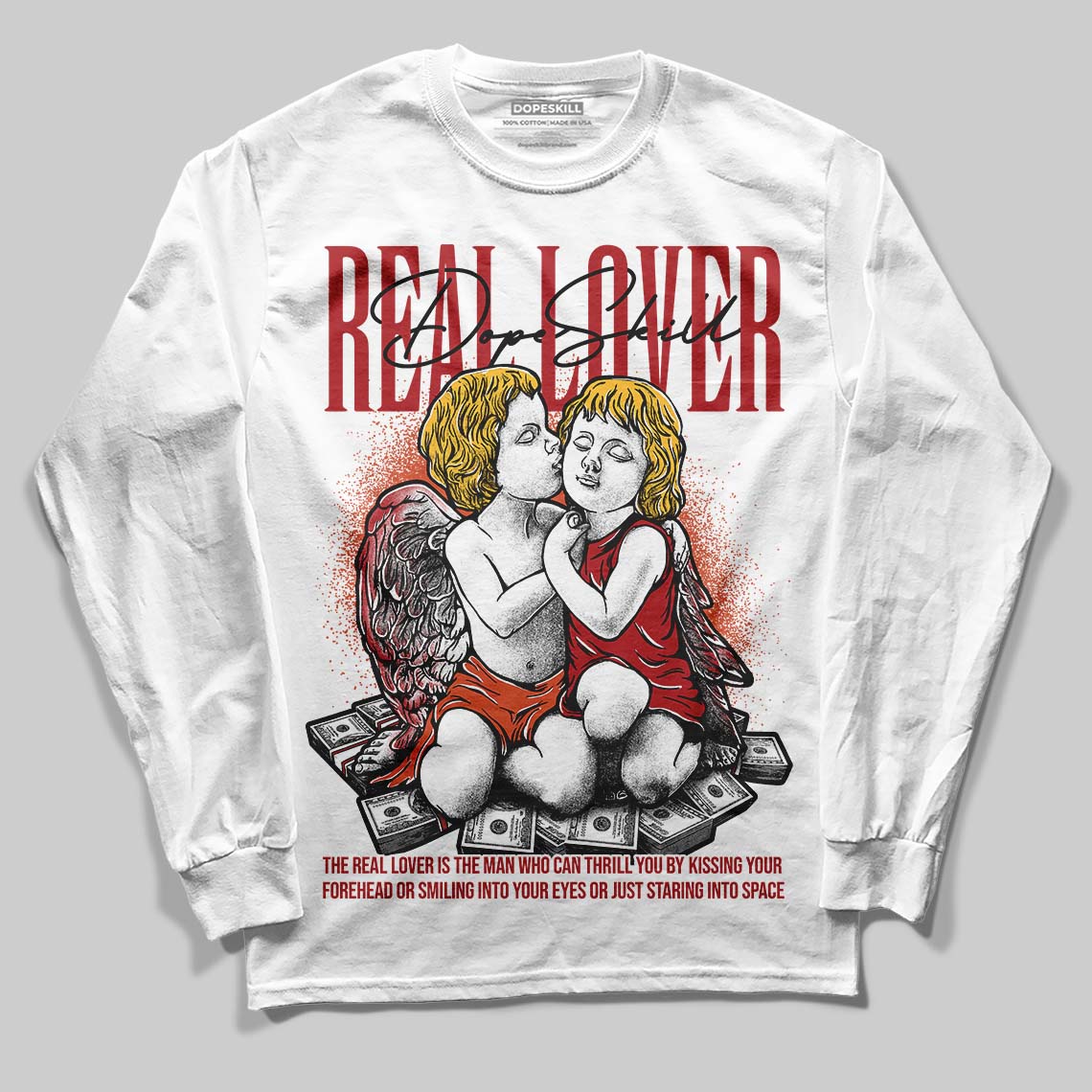 Brick By Brick 4s DopeSkill Long Sleeve T-Shirt Real Lover Graphic