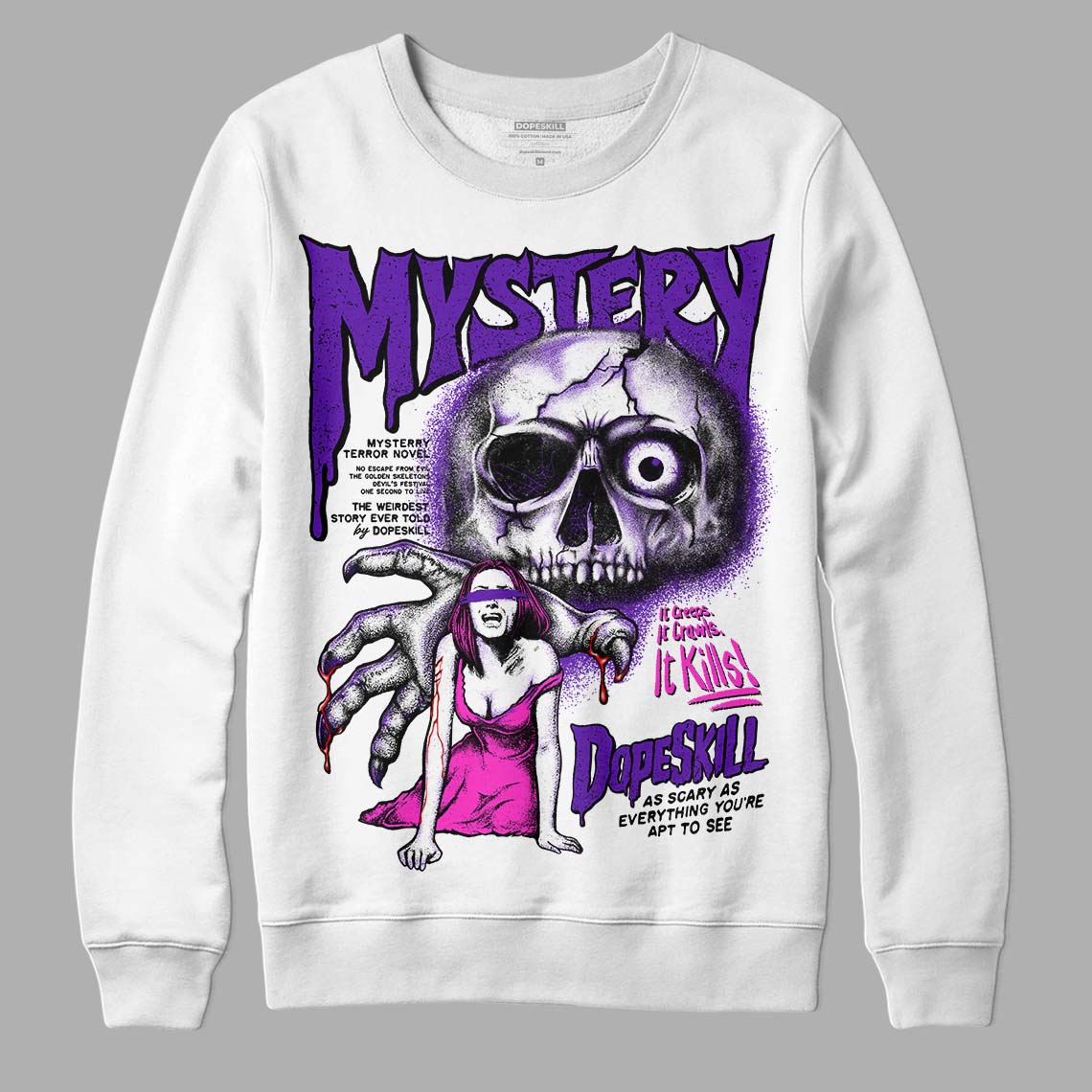 Court Purple 13s DopeSkill Sweatshirt Mystery Ghostly Grasp Graphic