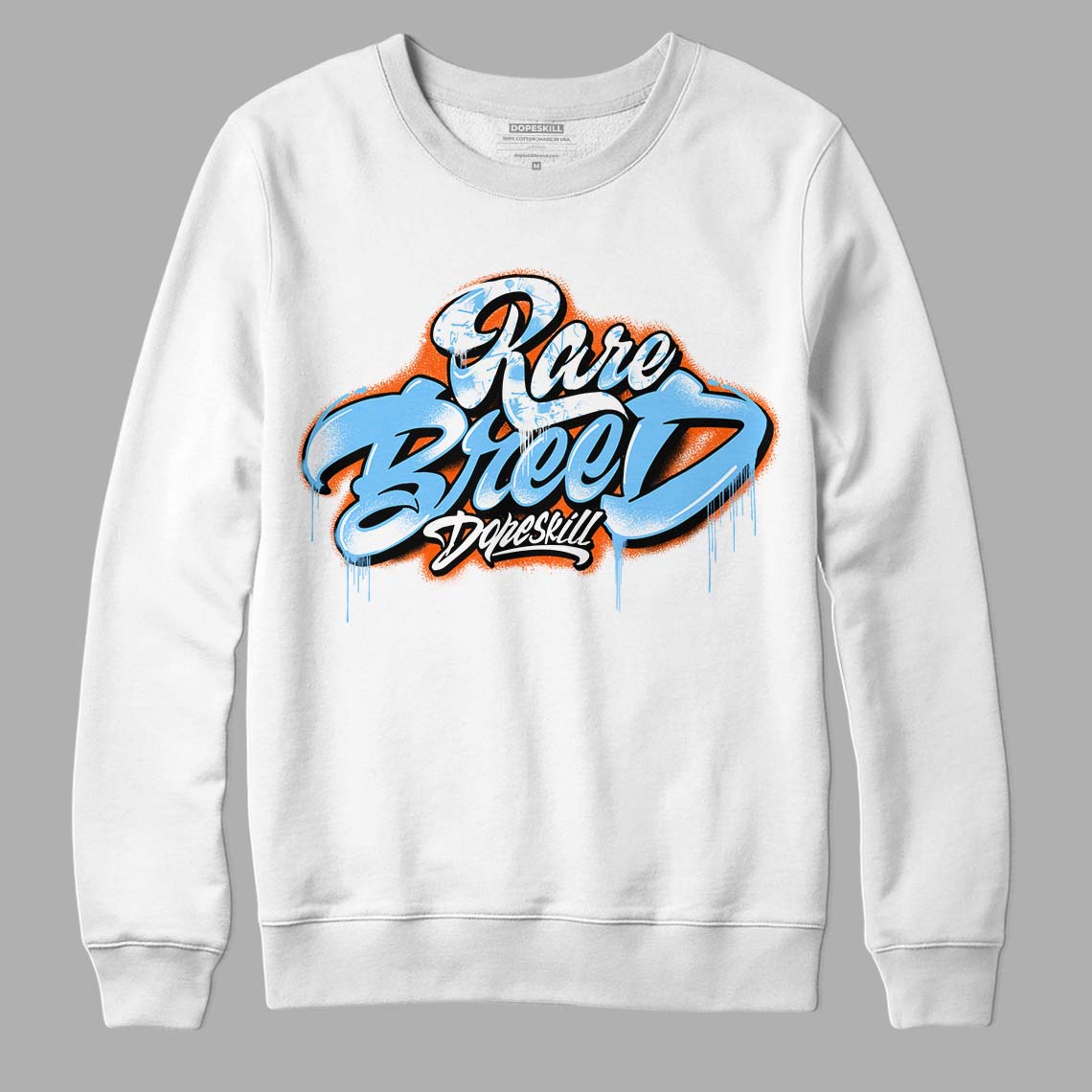 Dunk Low Futura University Blue DopeSkill Sweatshirt Rare Breed Type Graphic