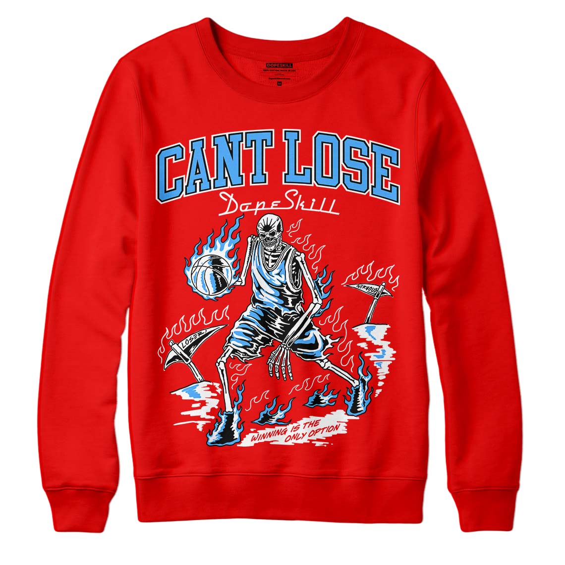 Cherry 11s DopeSkill Varsity Red Sweatshirt Cant Lose Graphic