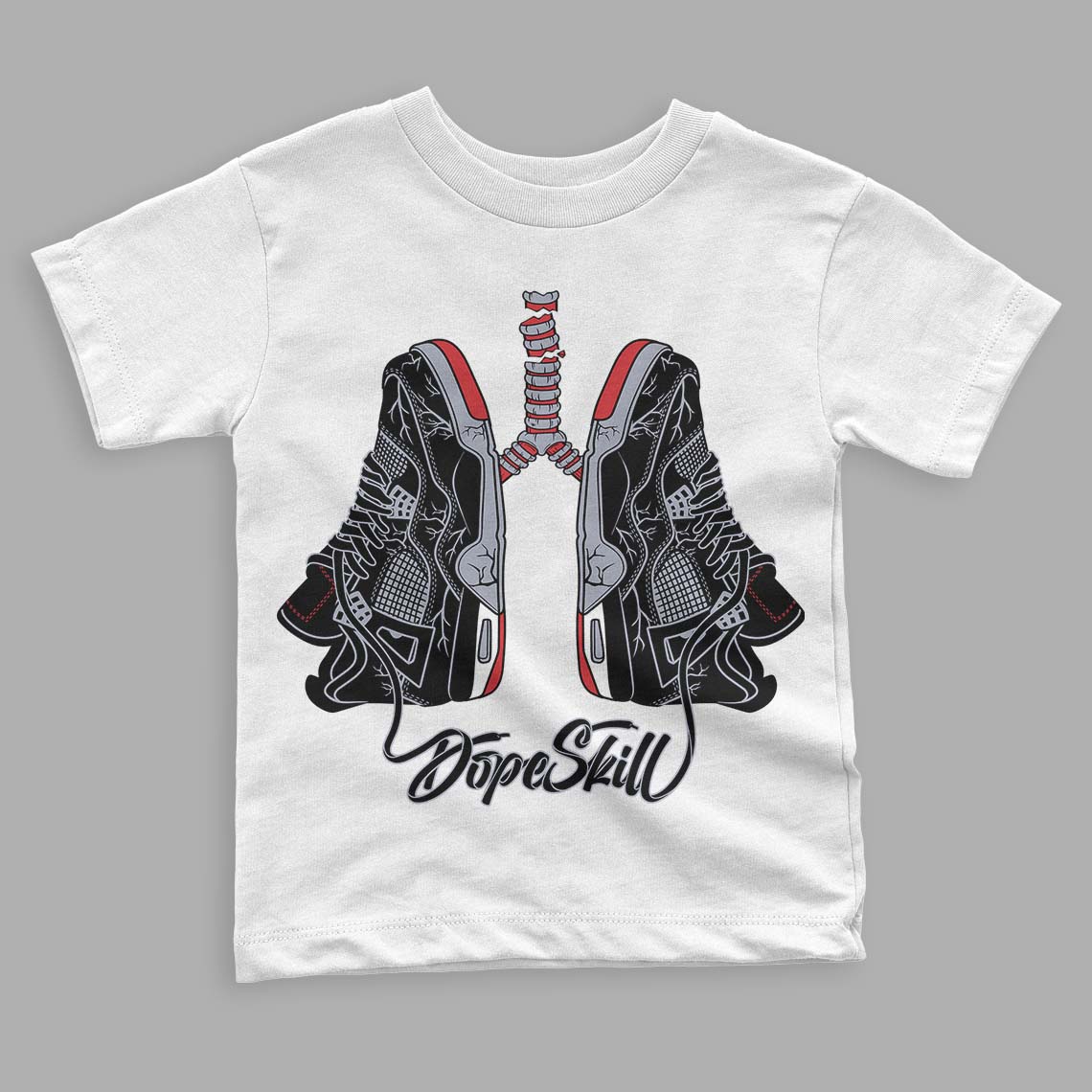 Bred Reimagined 4s DopeSkill Toddler Kids T-shirt Breathe Graphic