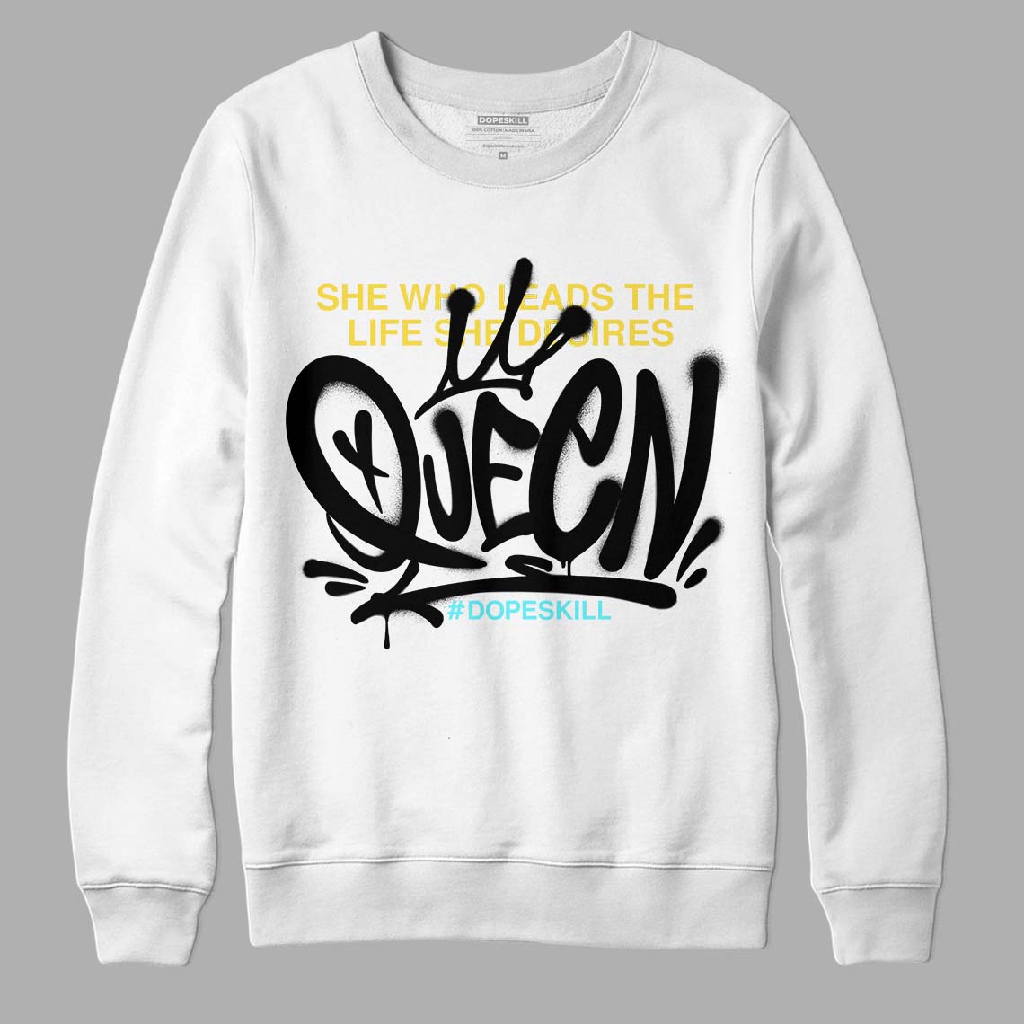 Aqua 5s DopeSkill Sweatshirt Queen Graphic