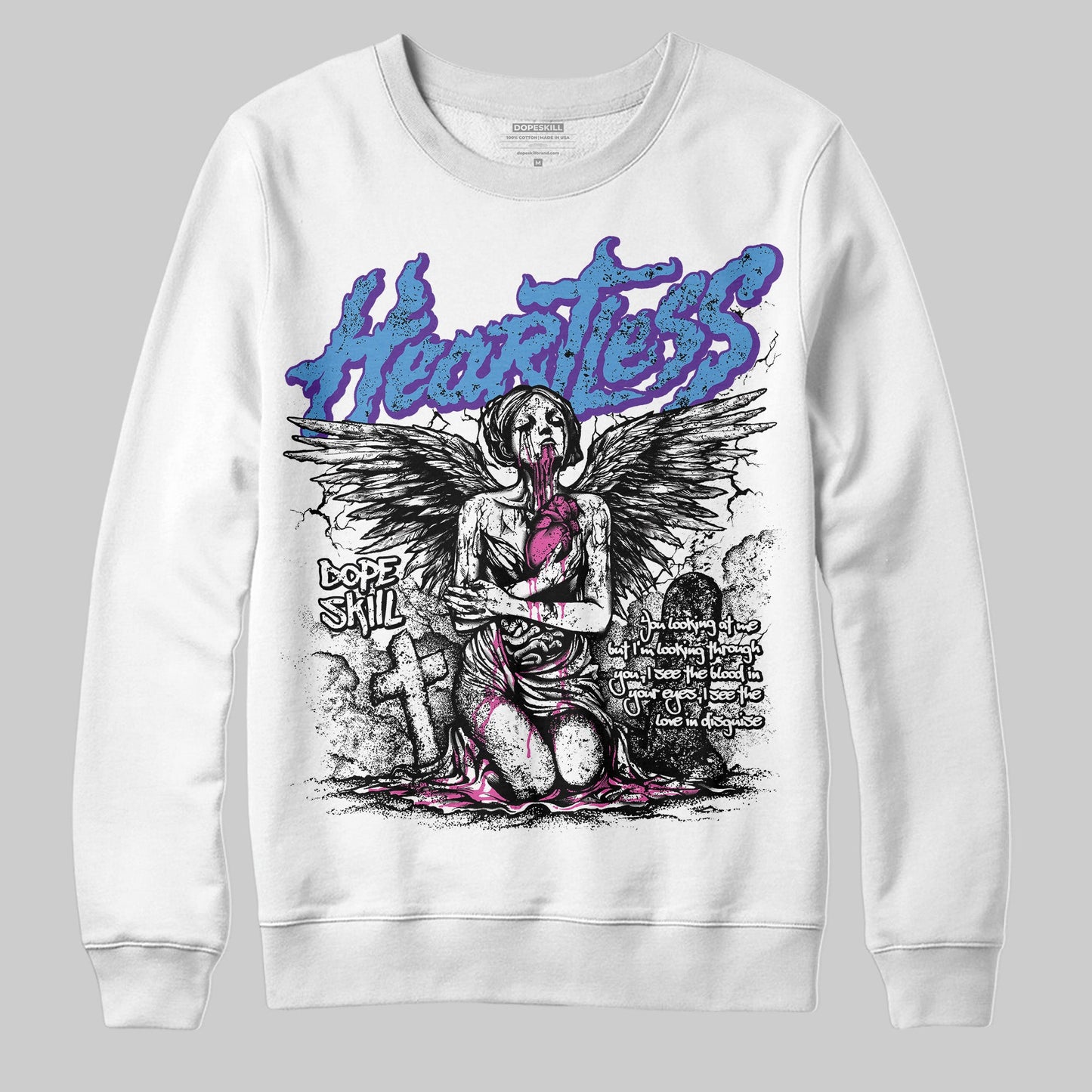 PURPLE Collection DopeSkill Sweatshirt Heartless Graphic