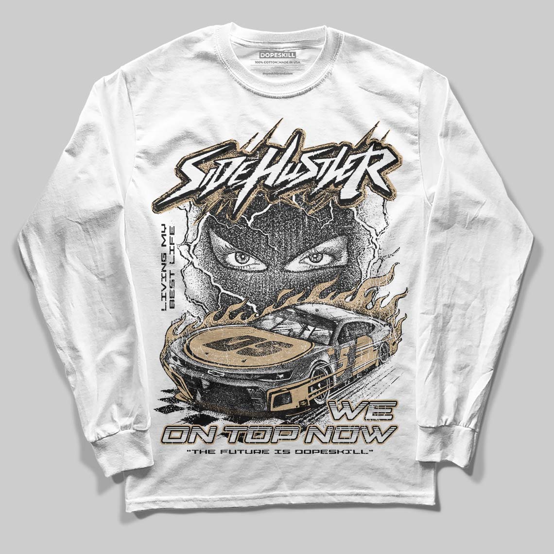 TAN Collection DopeSkill Long Sleeve T-Shirt New Side Hustler Graphic