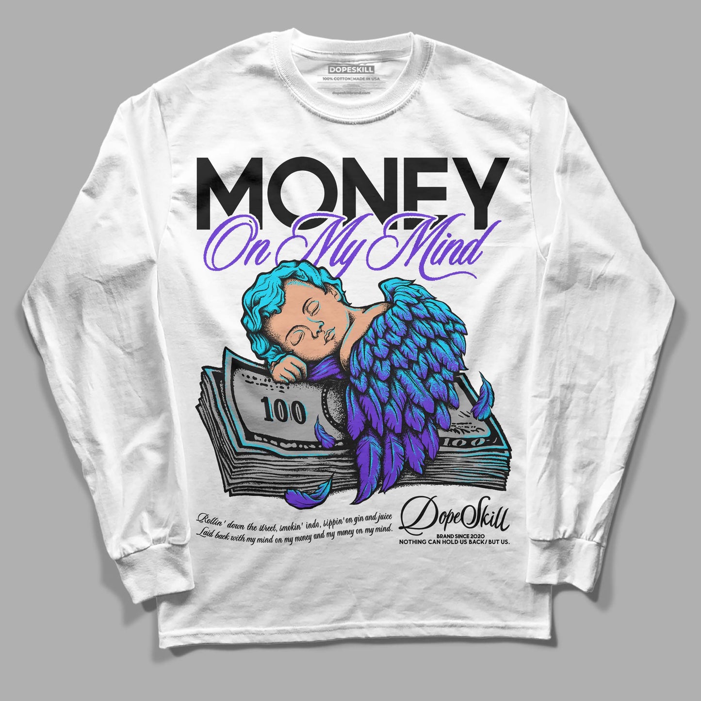Aqua 6s DopeSkill Long Sleeve T-Shirt MOMM Graphic