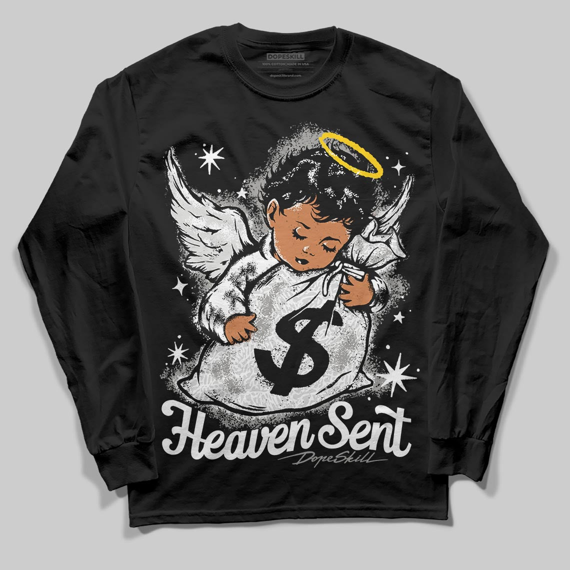 Pure Money 3s DopeSkill Long Sleeve T-Shirt Heaven Sent Graphic