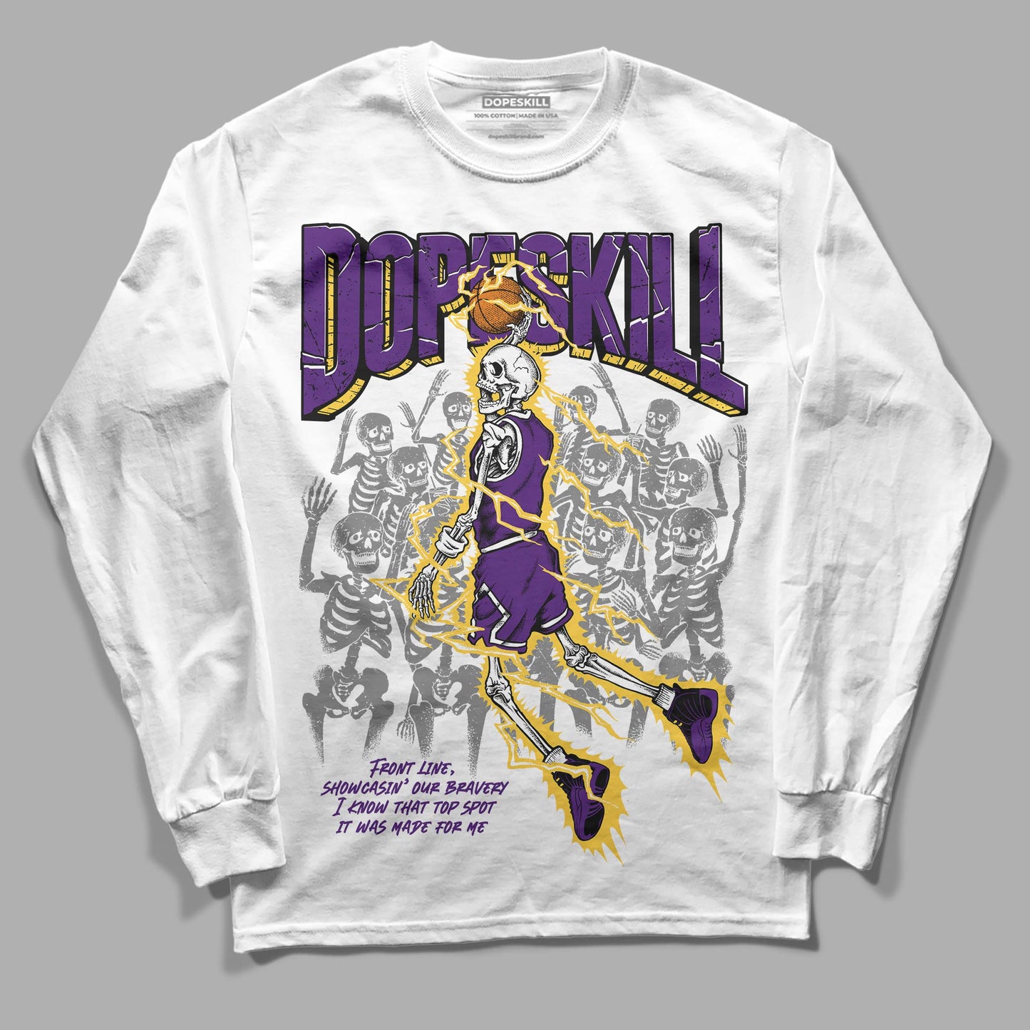 Field Purple 12s DopeSkill Long Sleeve T-Shirt Thunder Dunk Graphic