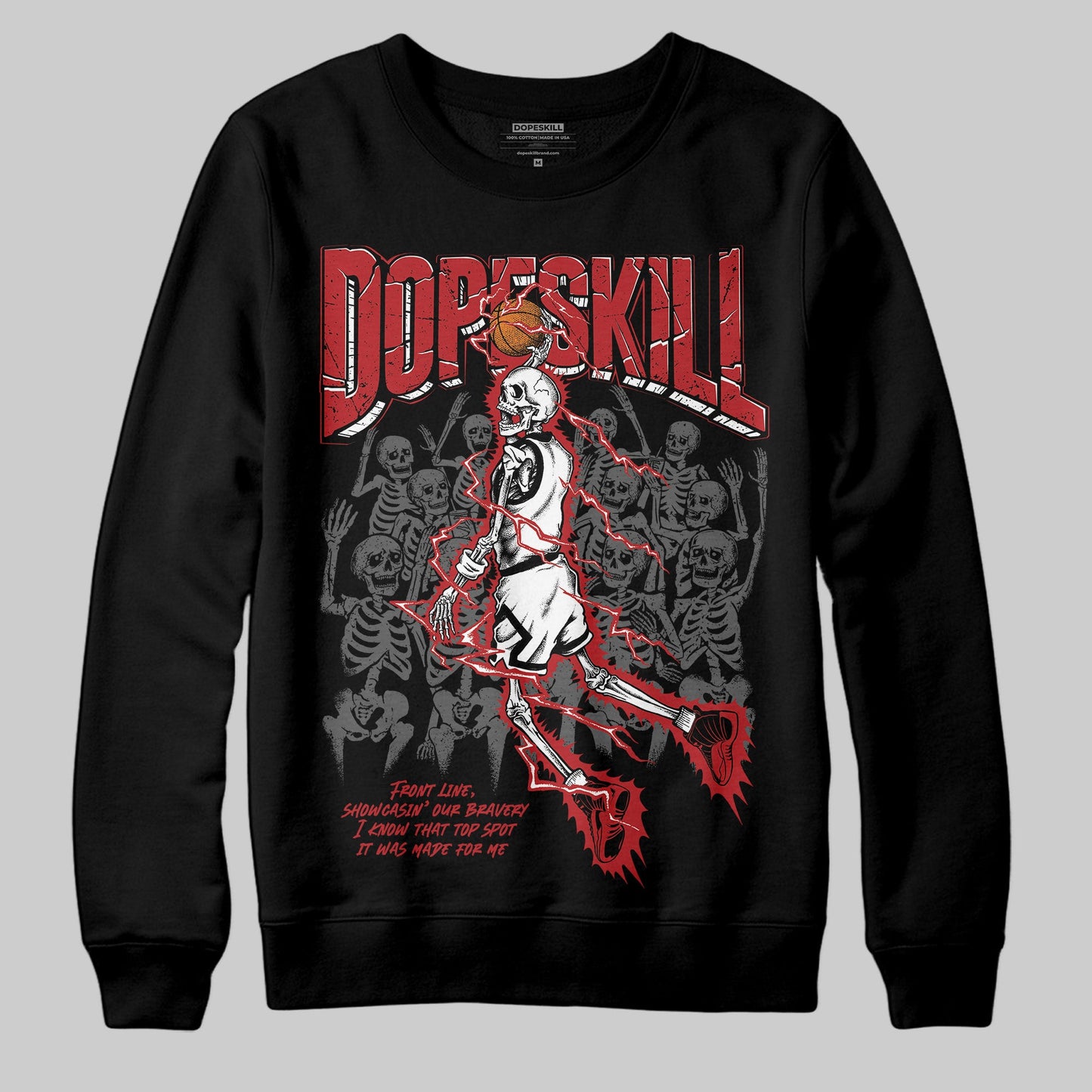 Flu Game 12s DopeSkill Sweatshirt Thunder Dunk Graphic