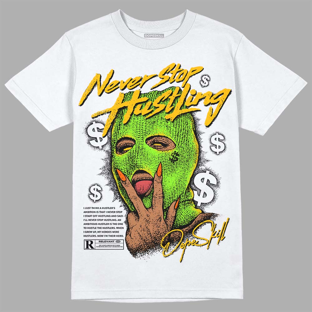 Neon Green Collection DopeSkill T-Shirt Never Stop Hustling Graphic