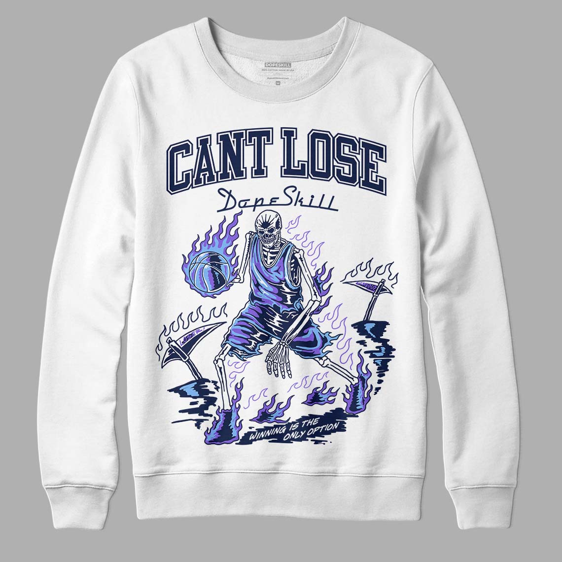 Midnight Navy 5s DopeSkill Sweatshirt Cant Lose Graphic