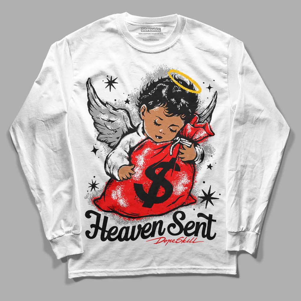 Black and White Collection DopeSkill Long Sleeve T-Shirt Heaven Sent Graphic