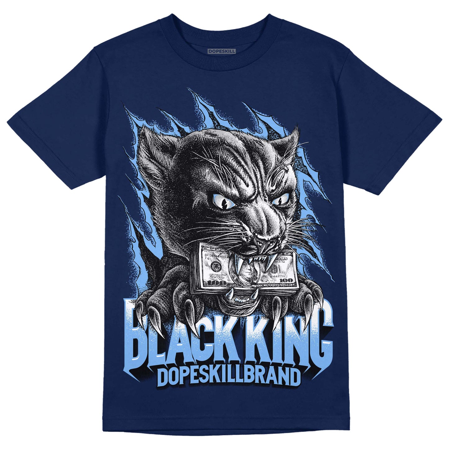 Midnight Navy 5s DopeSkill Navy T-Shirt Black King Graphic