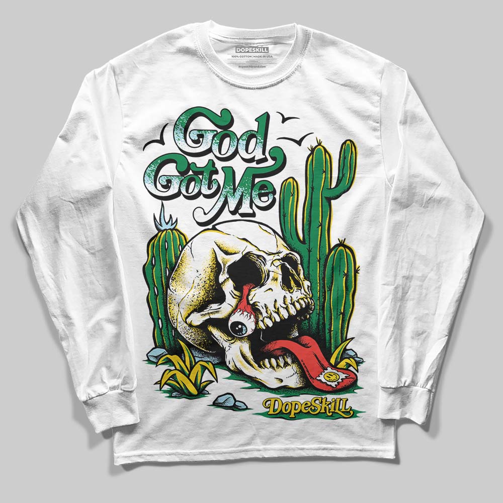 Lucky Green 5s DopeSkill Long Sleeve T-Shirt God Got Me Graphic