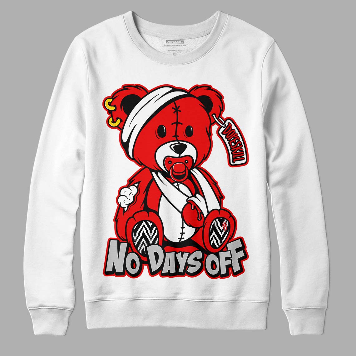 Cherry 12s DopeSkill Sweatshirt Hurt Bear Graphic