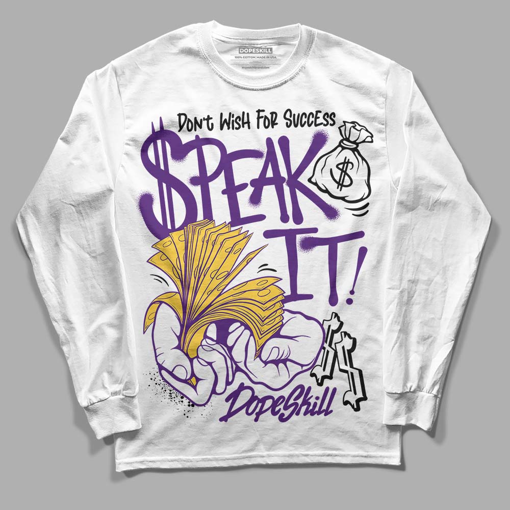 Field Purple 12s DopeSkill Long Sleeve T-Shirt Speak It Graphic