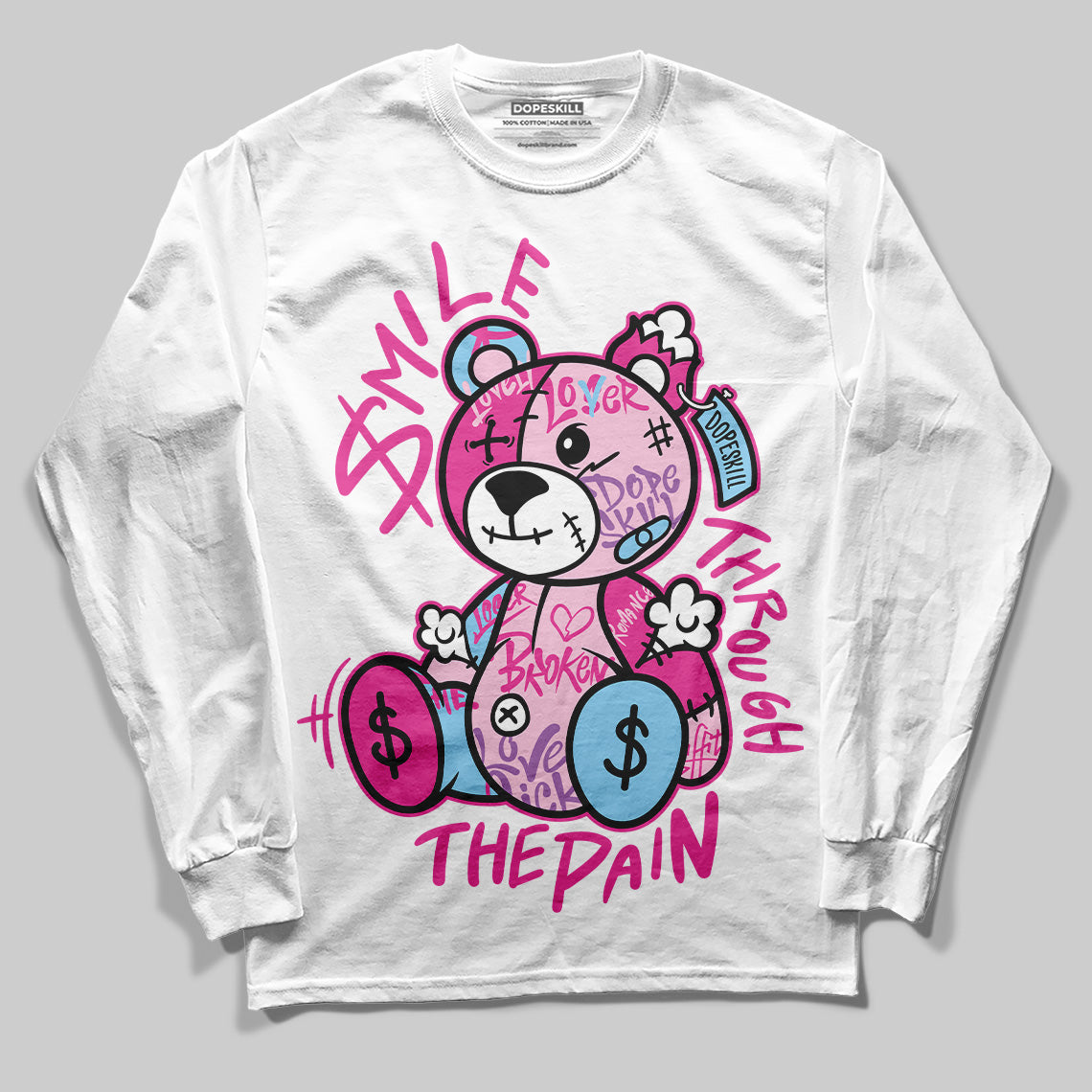 Doernbecher 6s DopeSkill Long Sleeve T-Shirt Smile Through The Pain Graphic