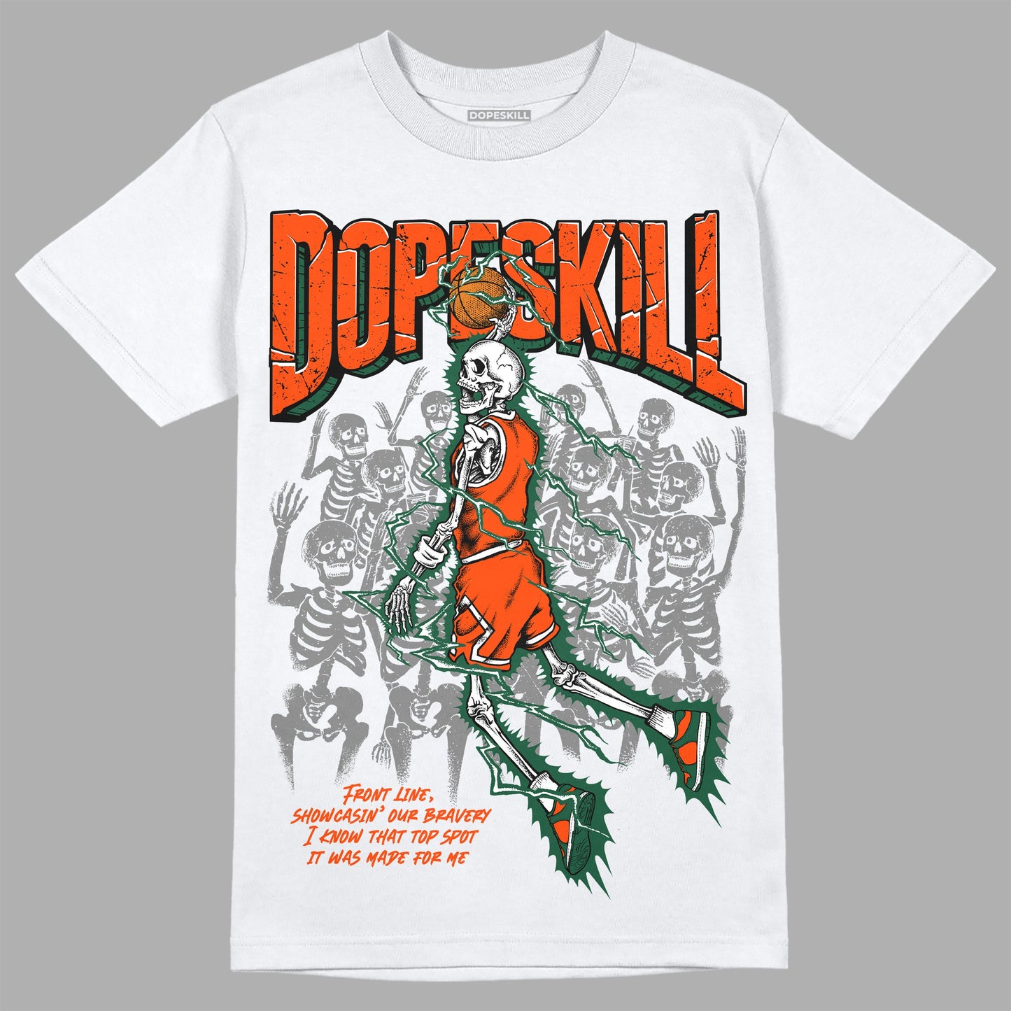 Dunk Low Team Dark Green Orange DopeSkill T-Shirt Thunder Dunk Graphic