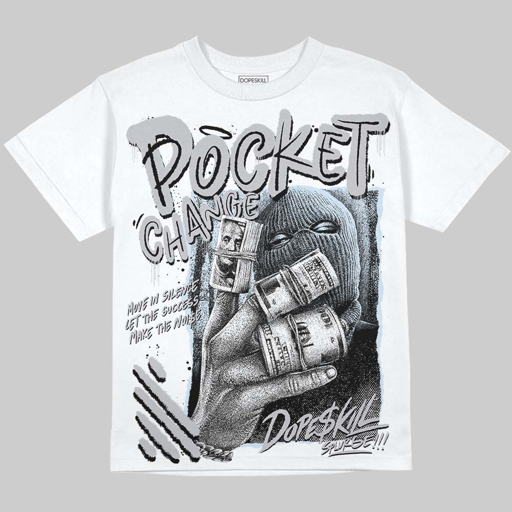 Cement Grey 11s DopeSkill Oversize Print T-Shirt Pocket Change Graphic