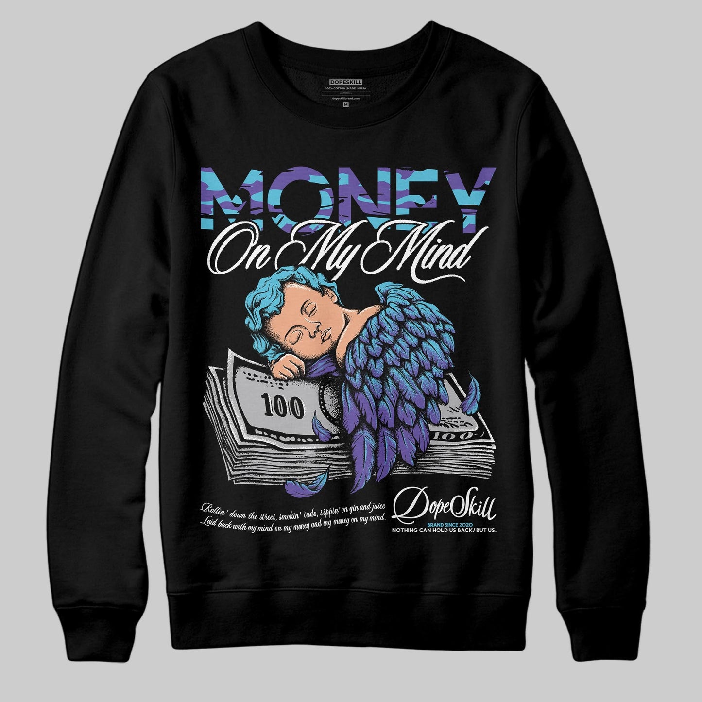Aqua 8s DopeSkill Sweatshirt MOMM Graphic