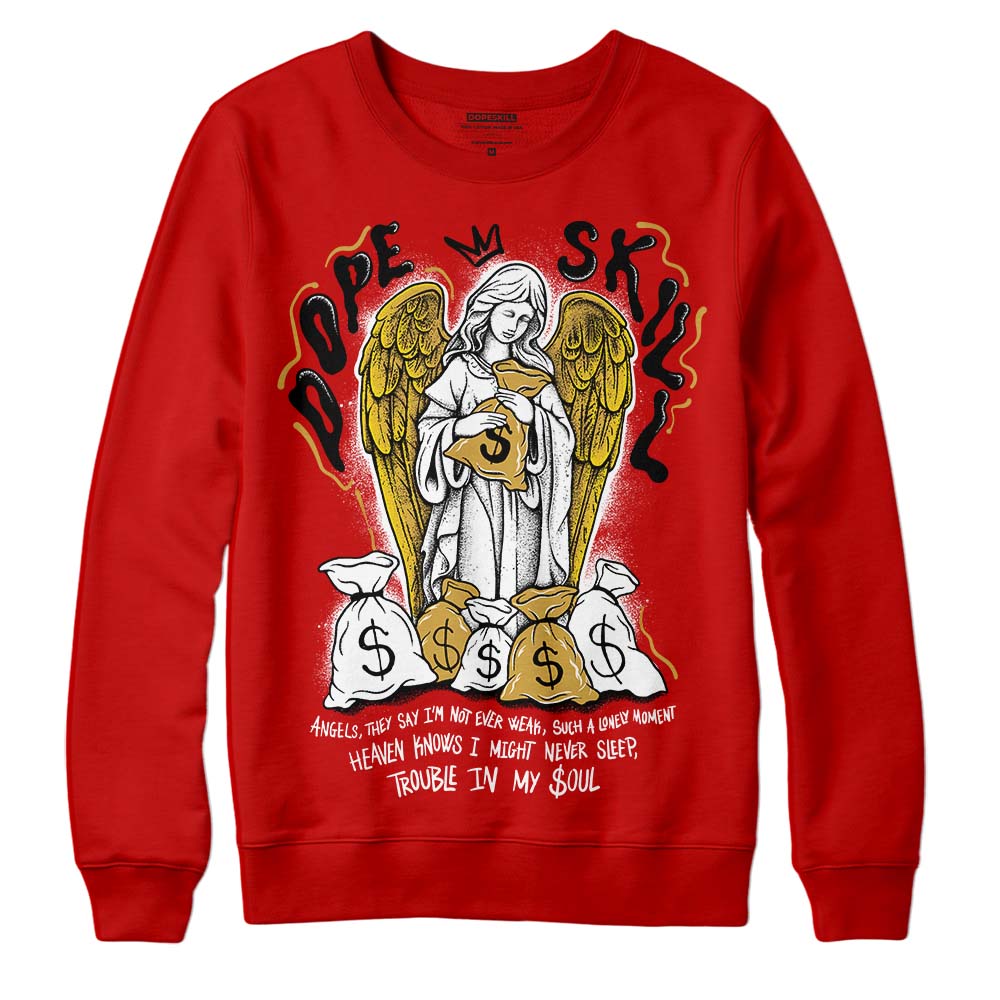 Red Collection DopeSkill Red Sweatshirt Angels Graphic