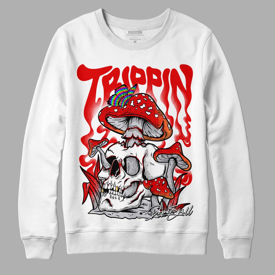 Red Cement 4S DopeSkill Sweatshirt Trippin Graphic