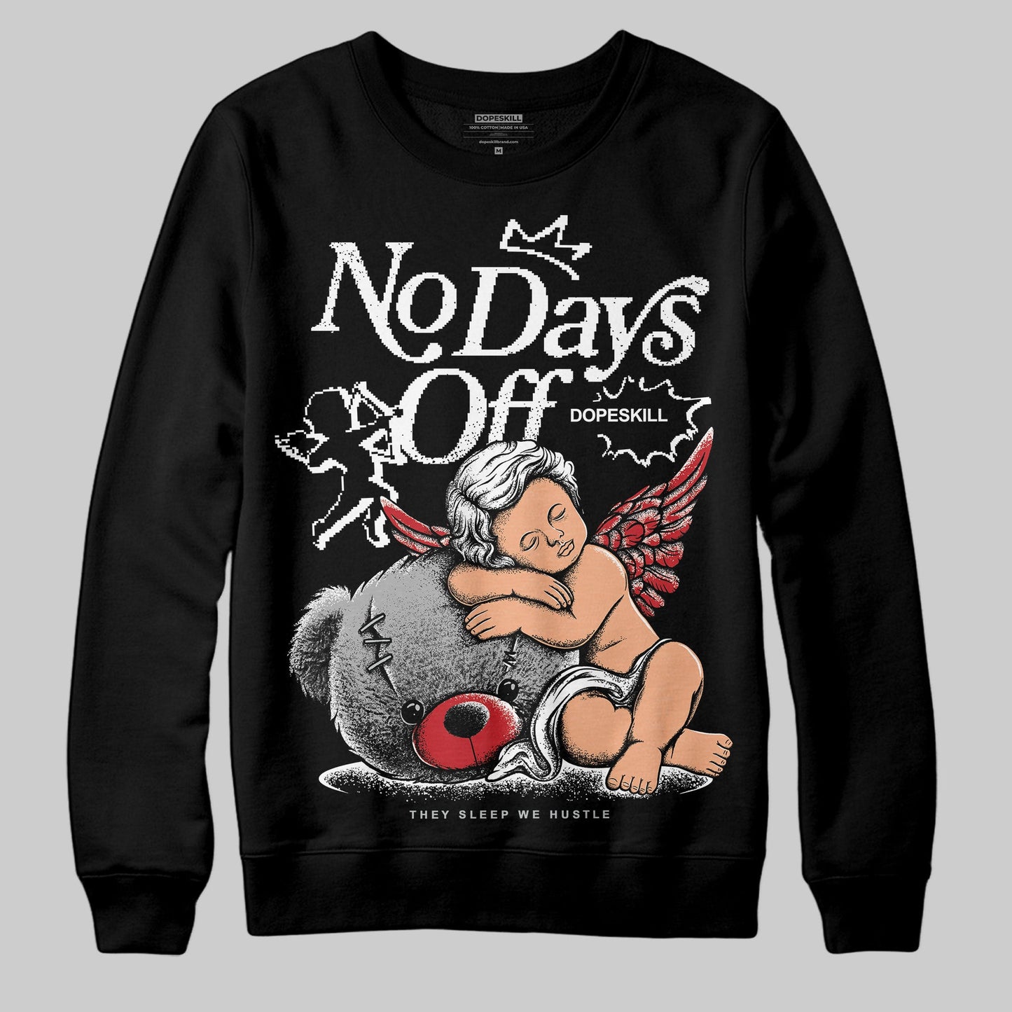 Bred Velvet 11s DopeSkill Sweatshirt New No Days Off Graphic