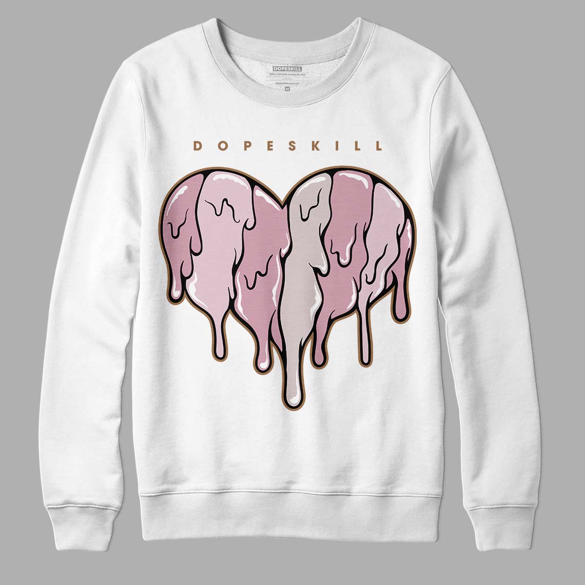 Dunk Low Teddy Bear Pink DopeSkill Sweatshirt Slime Drip Heart Graphic