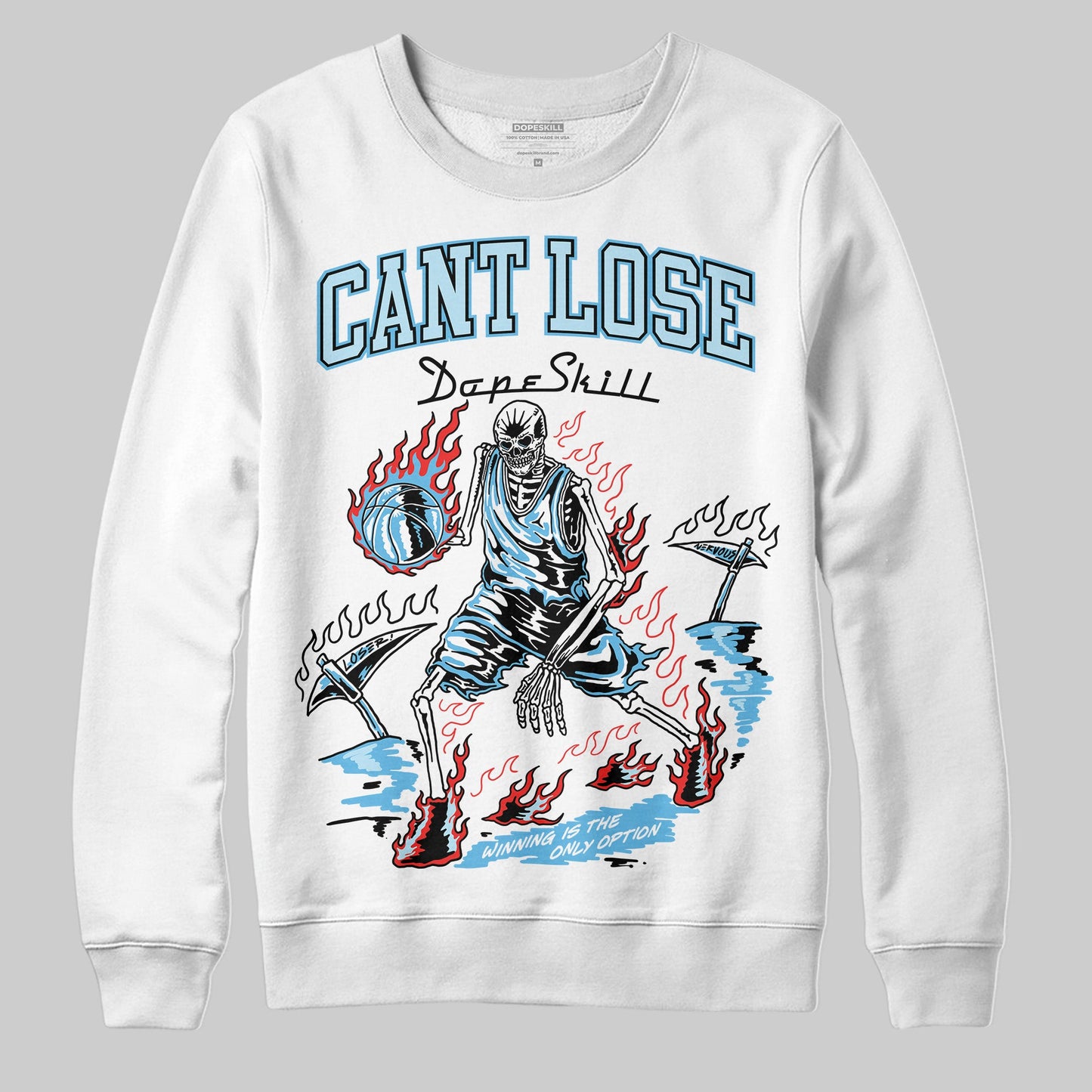 Legend Blue 11s DopeSkill Sweatshirt Cant Lose Graphic