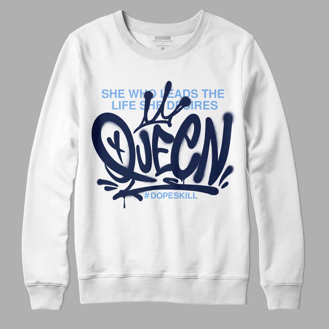 Midnight Navy 5s DopeSkill Sweatshirt Queen Graphic