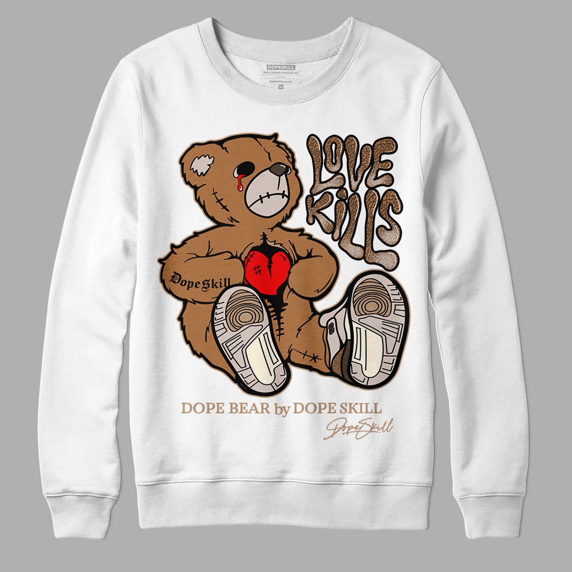 Palomino 3s DopeSkill Sweatshirt Love Kills Graphic