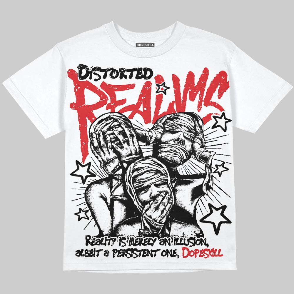 Black and White Collection DopeSkill Oversize Print T-Shirt Distorted Realms Graphic