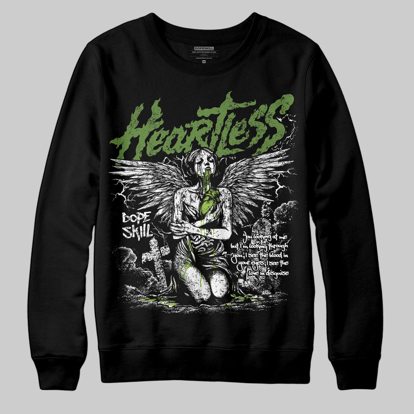 Dunk 'Chlorophyll' DopeSkill Sweatshirt Heartless Graphic
