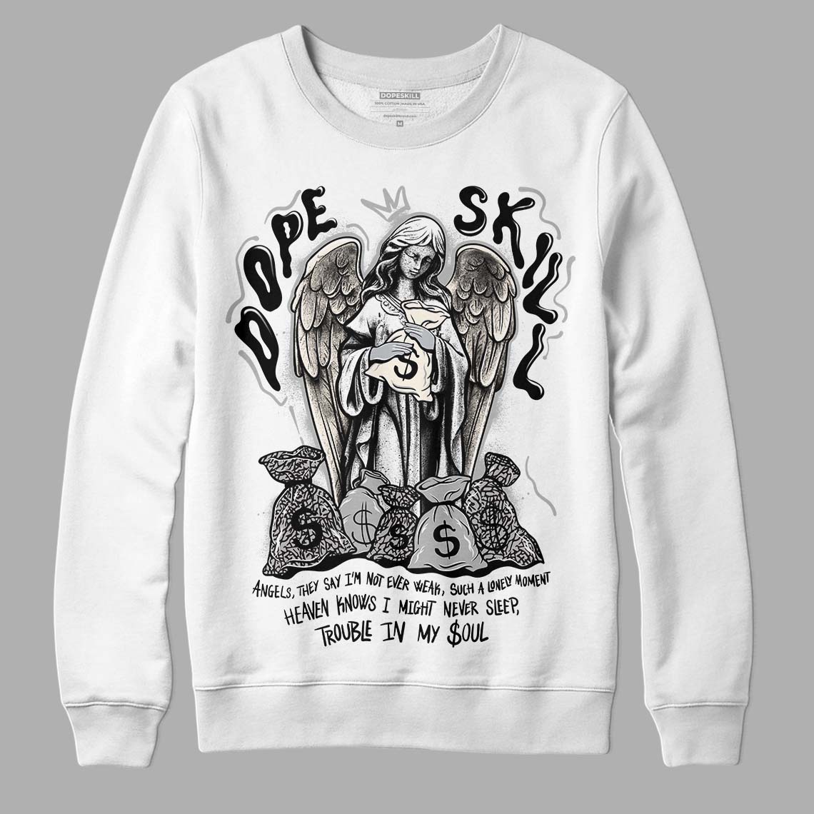 Off Noir 3s DopeSkill Sweatshirt Angels Graphic
