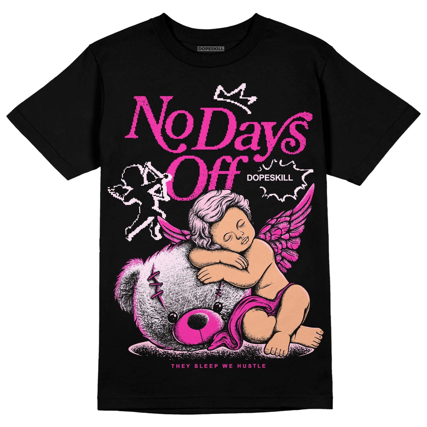 Triple Pink Dunk Low DopeSkill T-Shirt New No Days Off Graphic