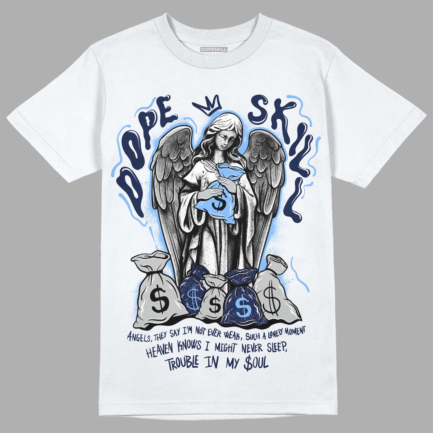 Midnight Navy 5s DopeSkill T-Shirt Angels Graphic