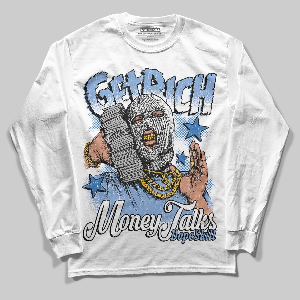 Forget Me Not 4s DopeSkill Long Sleeve T-Shirt Get Rich Graphic
