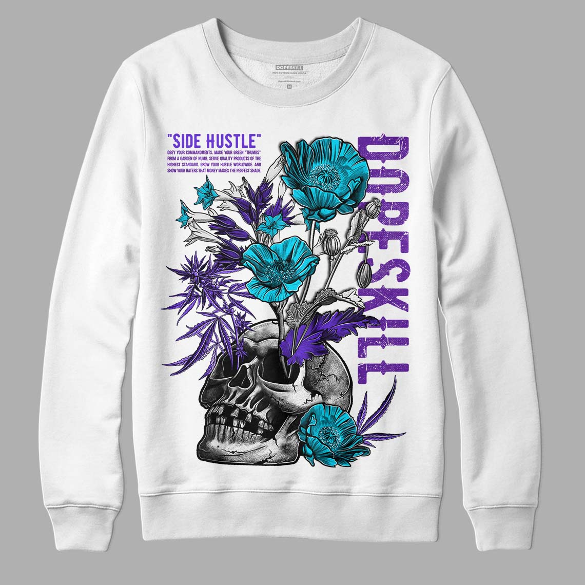 Aqua 6s DopeSkill Sweatshirt Side Hustle Graphic