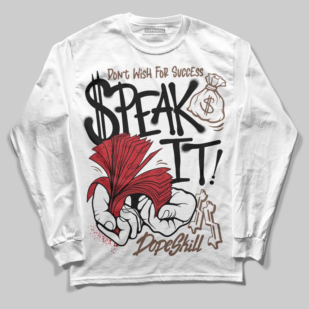 Olive 9s DopeSkill Long Sleeve T-Shirt Speak It Graphic