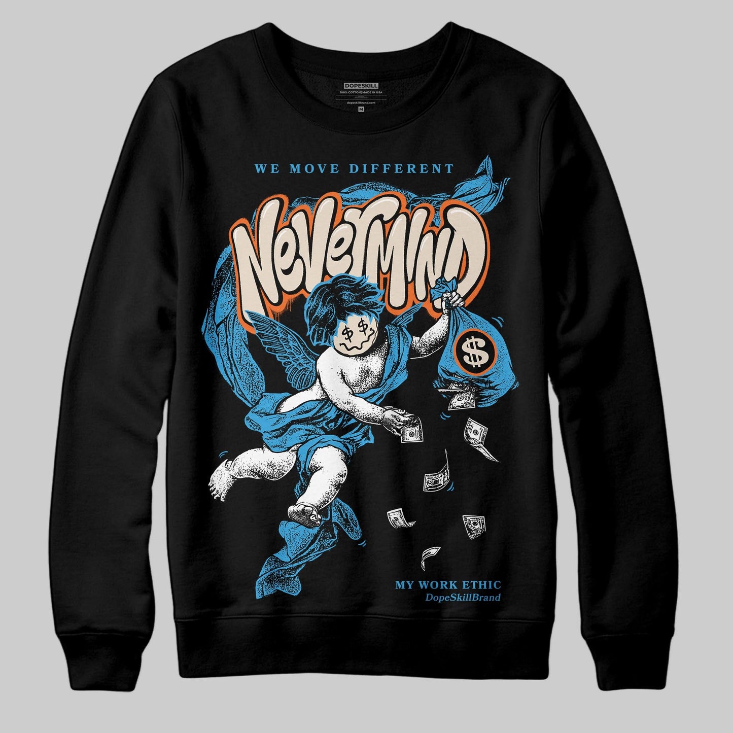 UNC Reimagined 1s DopeSkill Sweatshirt Nevermind Graphic