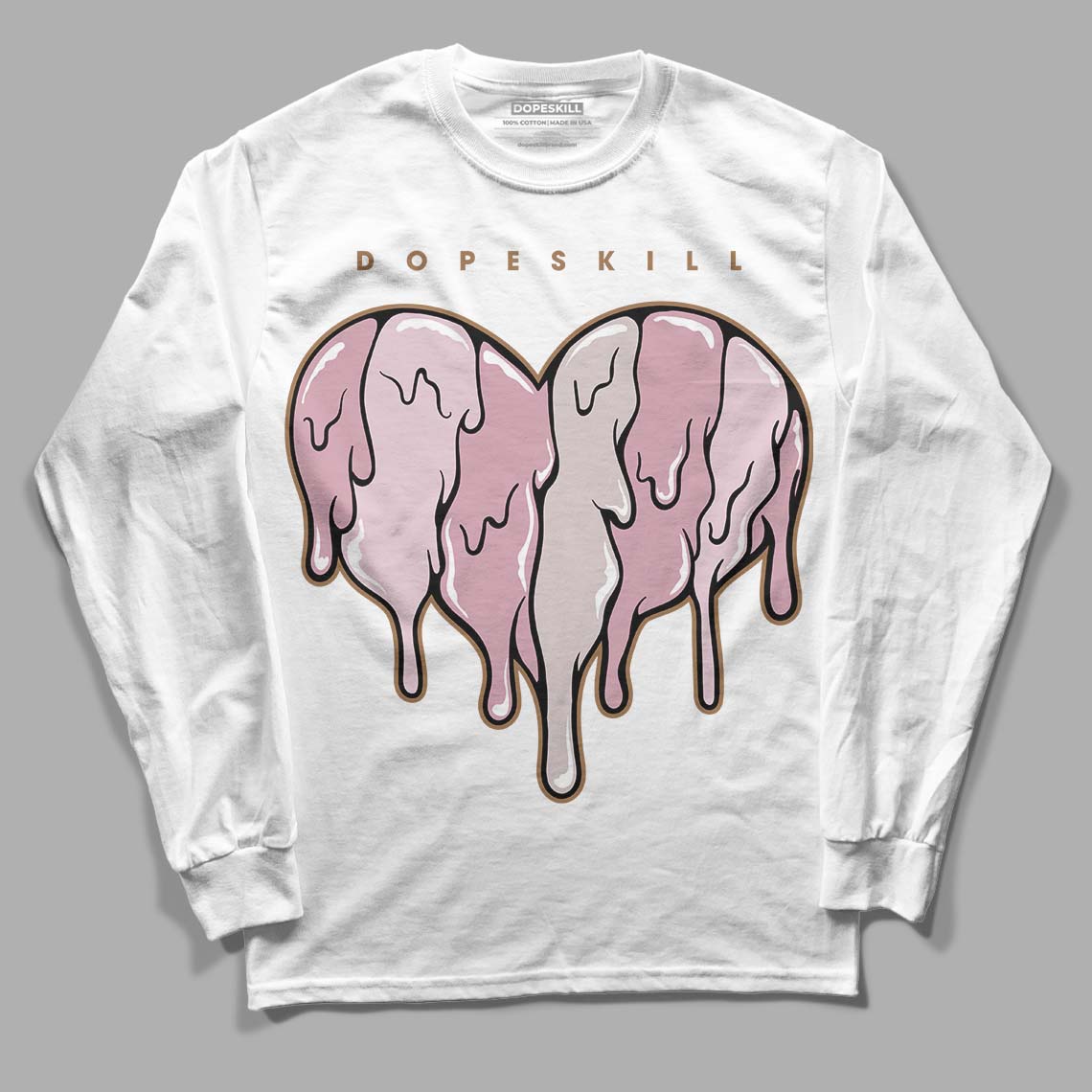 Dunk Low Teddy Bear Pink DopeSkill Long Sleeve T-Shirt Slime Drip Heart Graphic