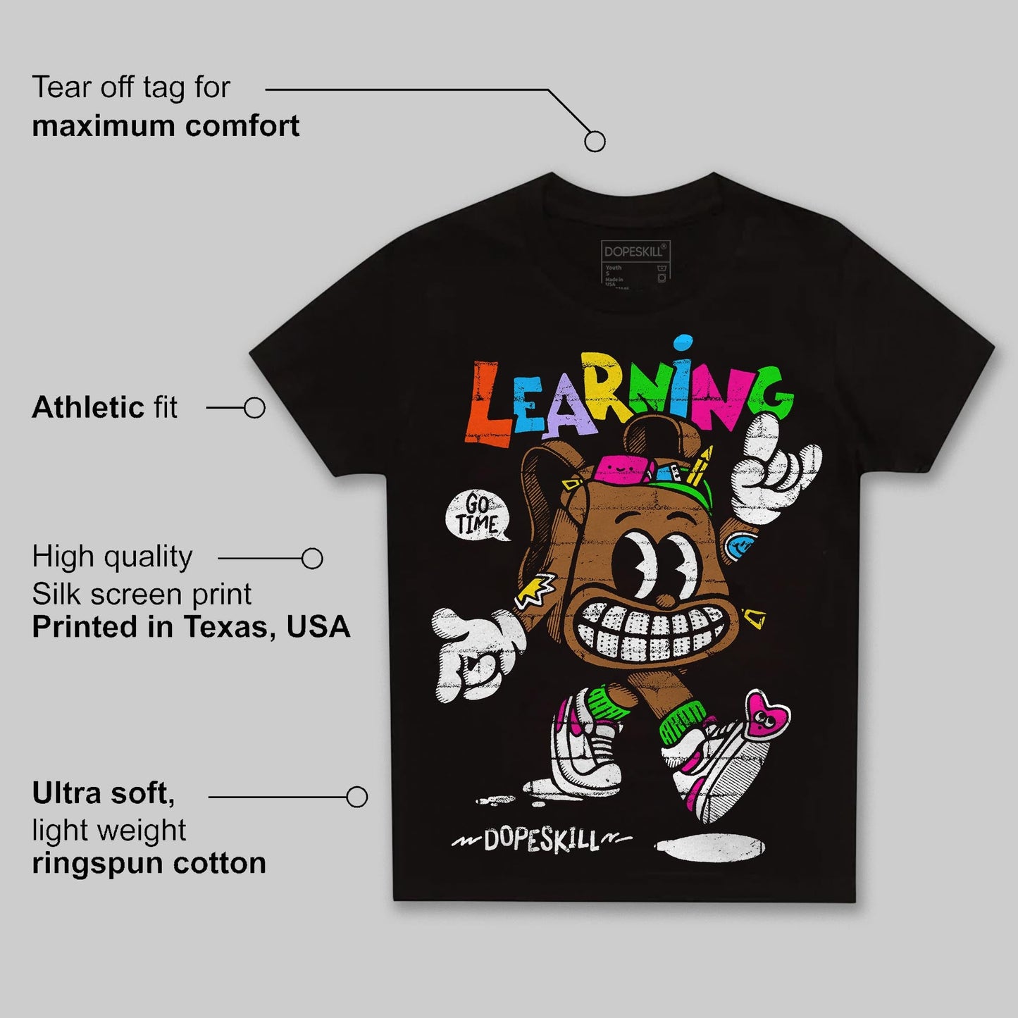 Black and White Collection DopeSkill Toddler Kids T-shirt Learning Graphic