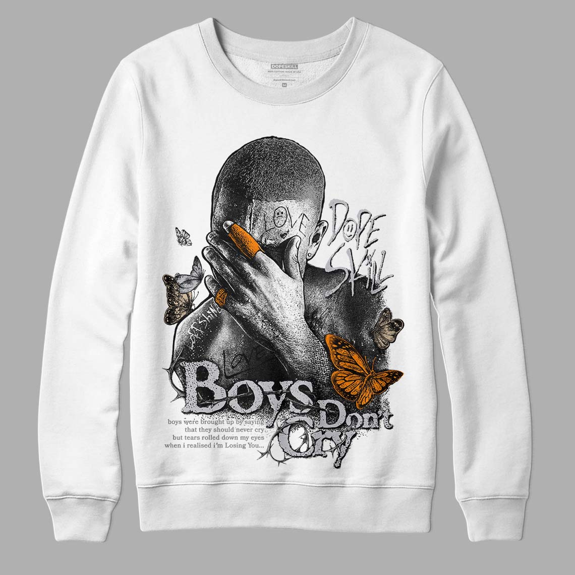 Grey Collection DopeSkill Sweatshirt Boys Don't Cry Graphic