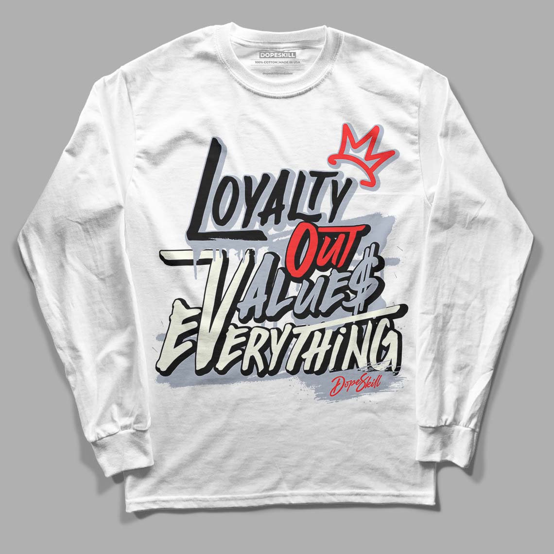 White Cement Reimagined 3s DopeSkill Long Sleeve T-Shirt LOVE Graphic