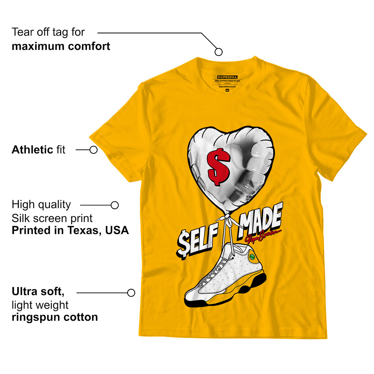 AJ 13 Del Sol DopeSkill Del Sol T-shirt Self Made Graphic